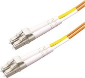 LC Duplex Optical Fiber Patch kabel - Multi Mode OM1 - oranje / LSZH - 15 meter