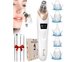 Boncy® Premium BlackHead Remover - Poriënreiniger - Mee eters verwijderen - Vacuum Verwijderaar Inclusief Comedonenlepel Set - Meeeters Mee Eter Apparaat