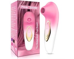 Air Pulse & Trilling Vibrator met 7 Standen – USB Oplaadbaar – Waterdicht – wit-roze of oranje