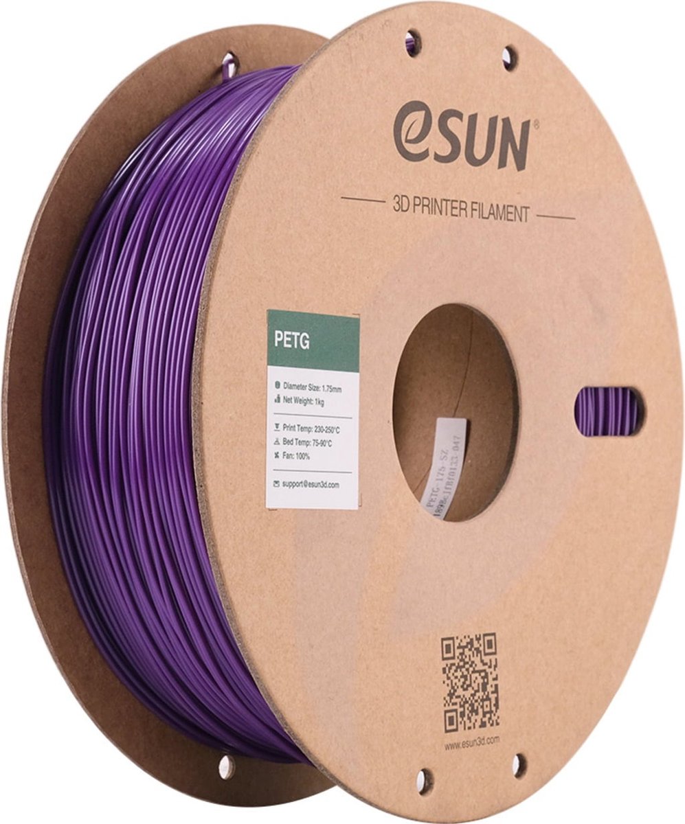 eSun PETG Massief paars / Solid purple 1 kg - 1.75mm - 3D printer filament - Flevo Print
