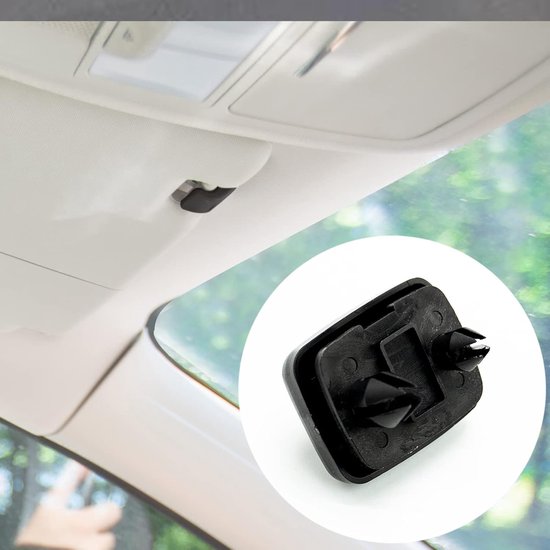 Autozonneklep - Cliphaak - Zonneklep Hhaken voor de Auto - Binnenhaken voor Zonnekleppen - Autohouder voor Zonneklep - compatibel met Audi A3A4LA5A6LQ5Q3 - Zwart van Eaowpay — afbeelding 5