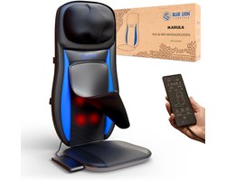 Blue Lion Massagekussen - Rug én Nek Massage Apparaat - Shiatsu & klopmassage - Warmtetherapie - Auto Adapter - Lichaamslengte 1,40m t/m 2,00m