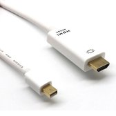 Câble Dolphix Mini DisplayPort 1.2 vers HDMI 1.4 (4K 30 Hz) / blanc - 1,8 mètres