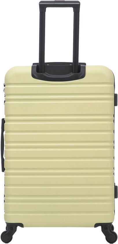 BlockTravel® Reiskoffer Groot 74L - Harde Koffer met TSA-slot - 4 Spinner Wielen - Lichtgewicht Koffer Groot 4 Wielen - Ruimbagage Koffer - Valies Grote Koffer - Koffer Large - 72cm - Licht geel