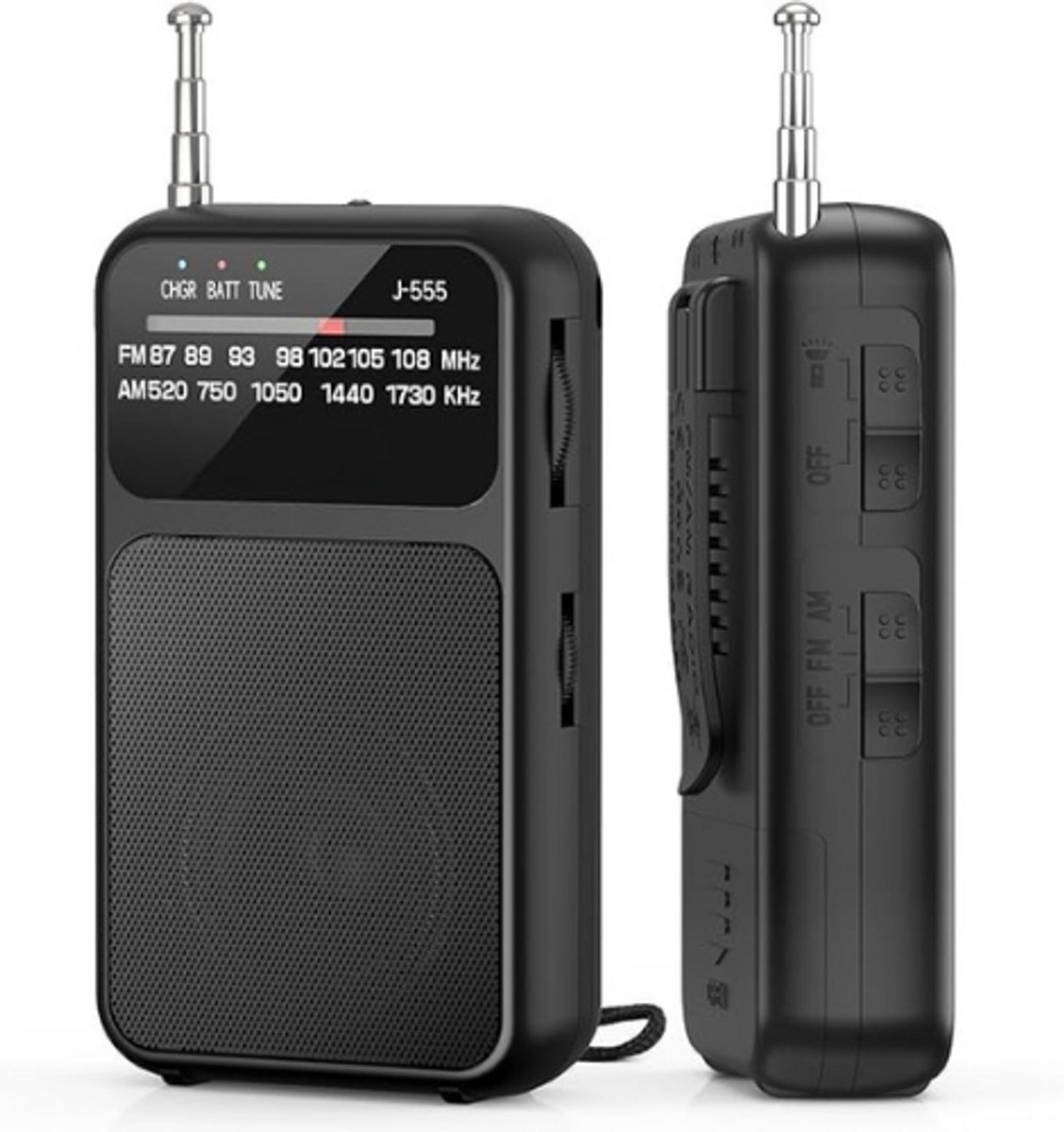 Noodradio - Solar Opwindbaar - Solar powerbank - 800mAh - Zonneenergie - Survival Noodpakket - Zaklamp Oplaadbaar - AM/FM - Noodrantsoen - Zwart