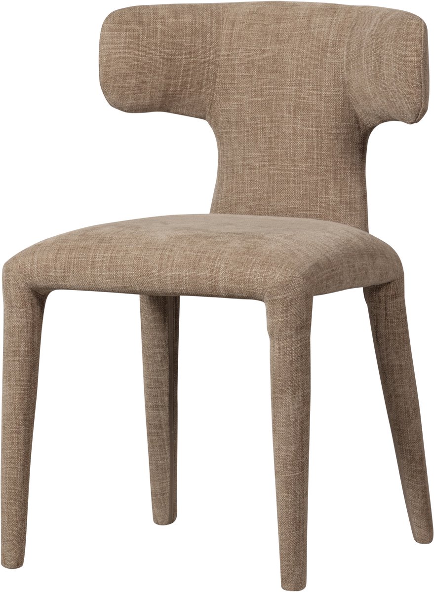 WOOOD Permit Eetkamerstoel - Geweven Stof - Zand/Beige - 78x52x53 cm