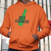 Oranje Koningsdag Hoodie Bierfluencer - MAAT M - Feestkleding & Carnavalskleding