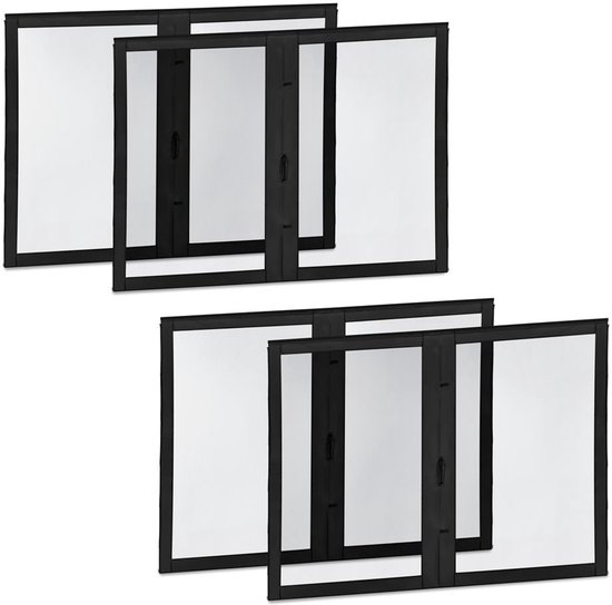 Foto: Vonroc zijwanden met muggennet voor premium partytent pt501xx 50 uv bescherming zwart