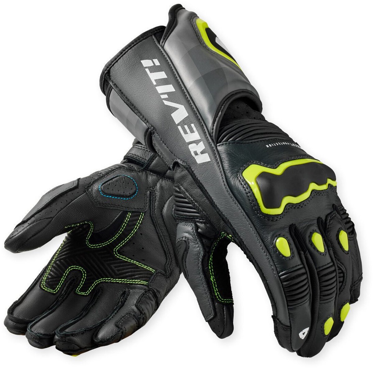 REV’IT! Quantum 3 Grijs Neon Geel Handschoenen - Maat 2XL - Handschoen