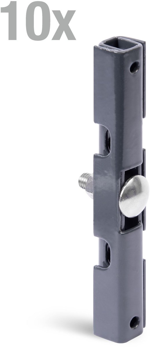 Alberts 10x matconnector voorgemonteerde schroef M8x30, antraciet, thermisch verzinkt of groen