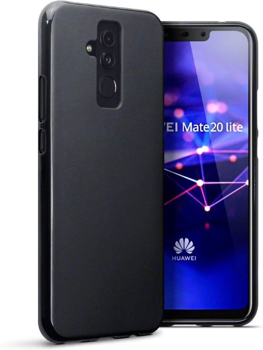 Hoesje voor Huawei Mate 20 Lite, gel case, mat zwart