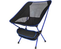 E-Shop4u® - Ultralichte Opvouwbare Stoel - Draagbaar - Duurzaam en Comfortabel - Kampeerstoel Camping - Picknick - Blauw