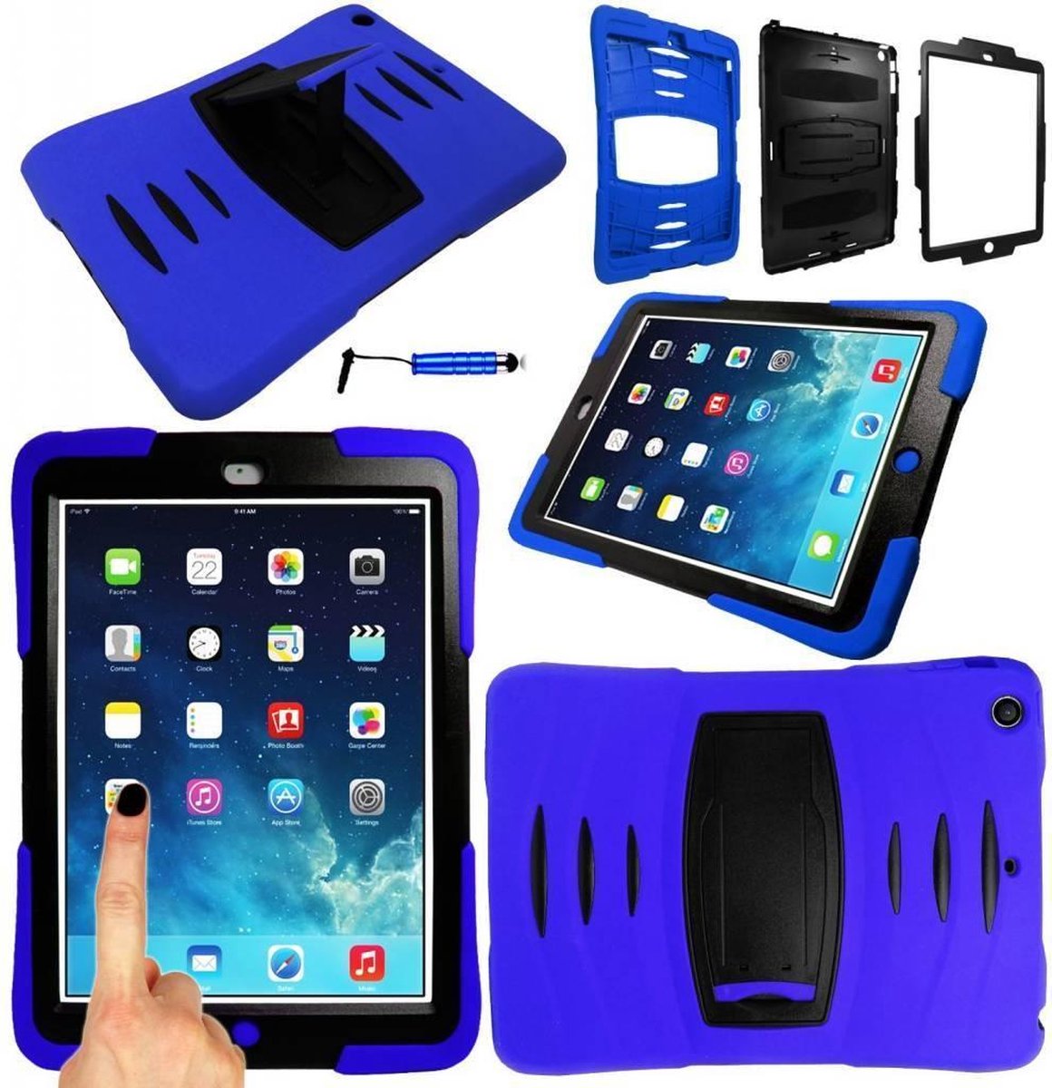 Hoes Geschikt Voor iPad Pro 9.7 Protector hoes donker blauw