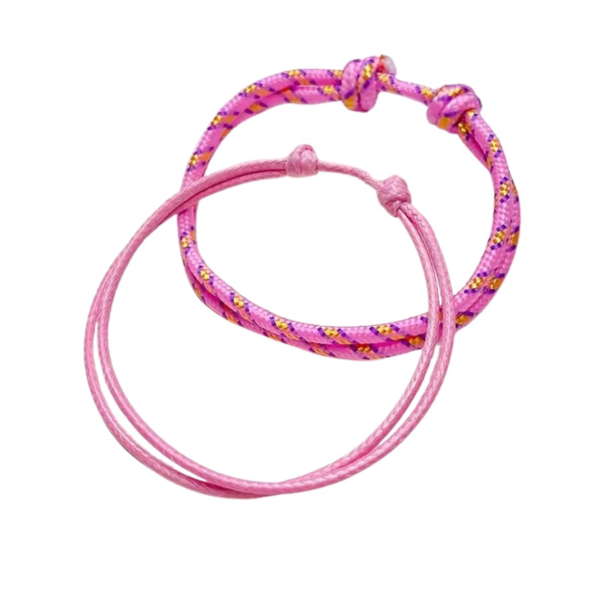 Livano Armband - Staal - Nep Zilver - Dames - 2 St - Roze