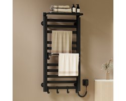EMKE Elektrische Handdoekradiator - Smart Bediening - Touchscreen & APP - Met Timer - 280W - 100x50cm - Handdoekdroger
