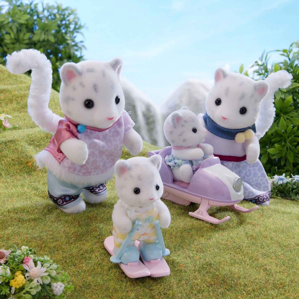Sylvanian Families Sneeuwluipaard Familie - 4 fluweelzachte figuren - 5814 — cadeau in Spellen & Speelgoed - foto 2