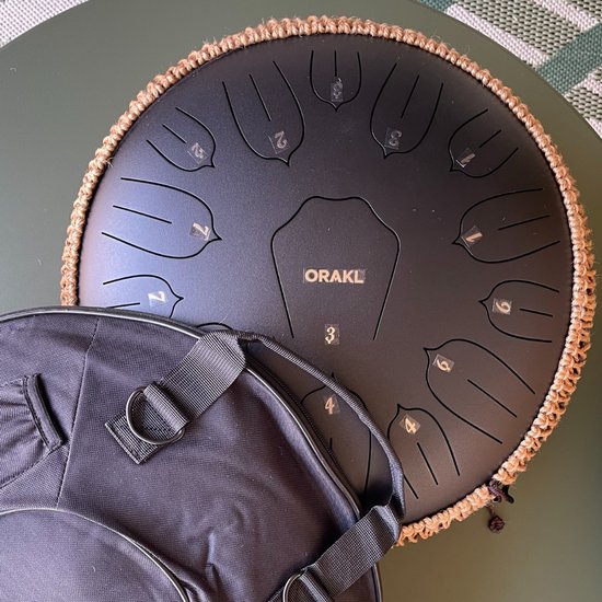 Orakl ® - Tongue Drum Elysium Kosmisch Zwart - Inclusief lesboek - Handpan ø 35 cm - Tongue Drum - Handpan Drum - Steel Tongue Drum - Klankschaal - Geluidstherapie van Orakl — afbeelding 5