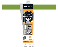 Pro-Fix - Mastic High-Tec Flex Zwart - Pro-Fix | Robuuste Lijmkit voor Sanitair & Tegelwerk | Waterdicht, Flexibel en Langdurig | Perfect voor Professionele Installaties | high-tack
