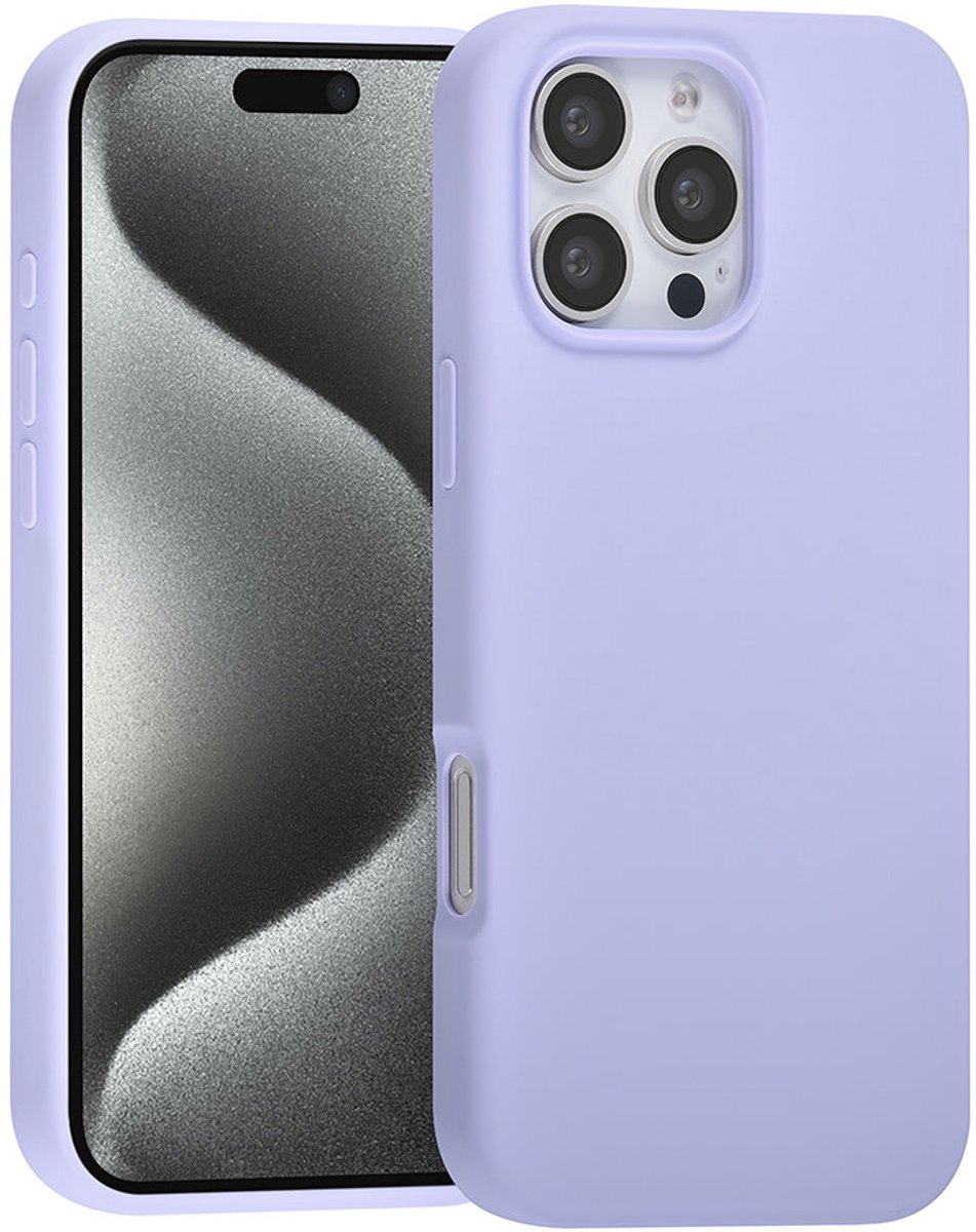 TUNIQ telefoonhoesje voor Apple iPhone 16 Pro Max - Siliconen backcover - Paars