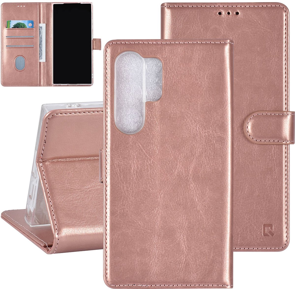 UNIQ Accessory Galaxy S24 Ultra Book Case hoesje 3 pasjeshouder - Rose Gold