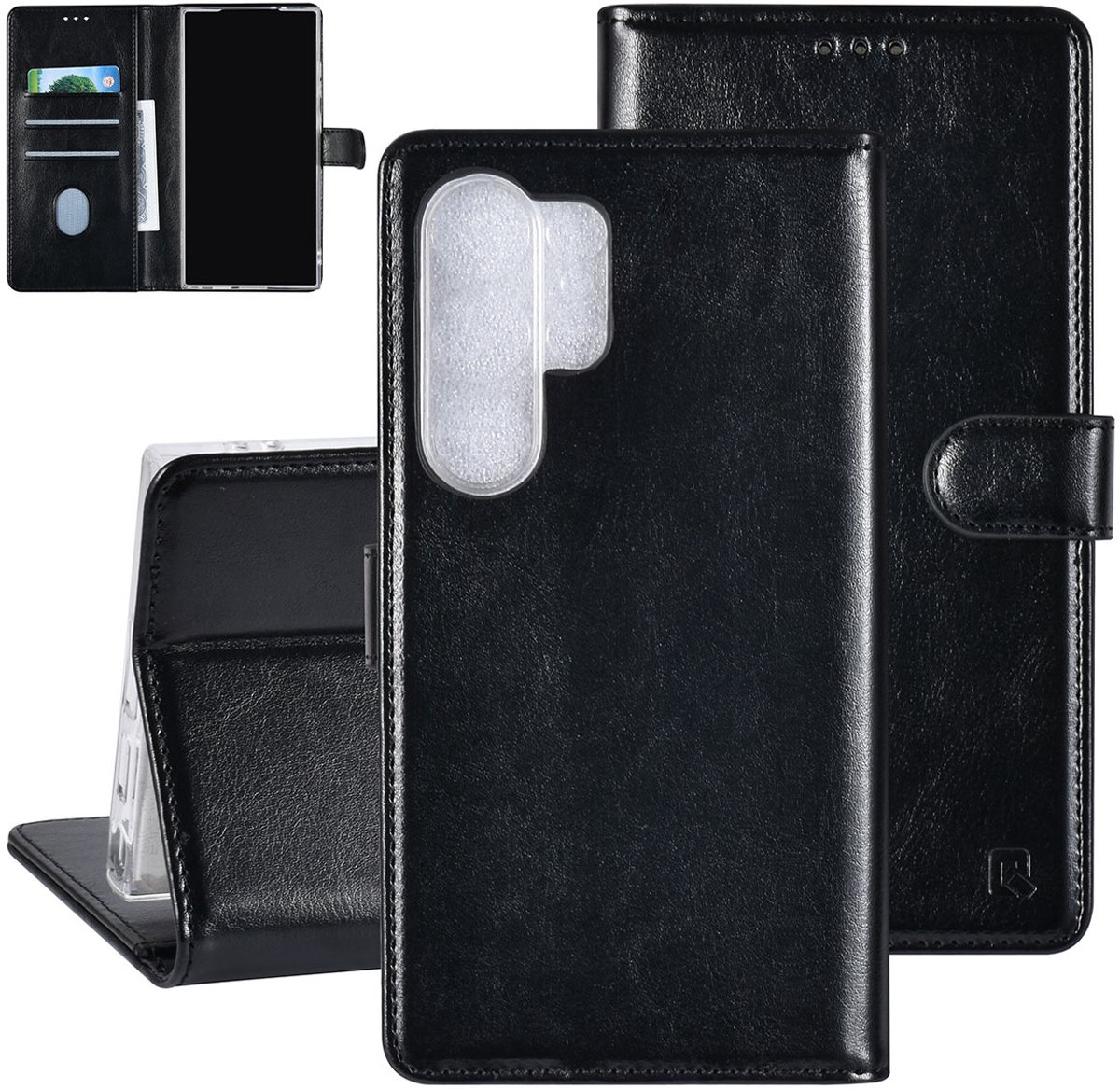 UNIQ Accessory Galaxy S24 Ultra Book Case hoesje 3 pasjeshouder - Zwart
