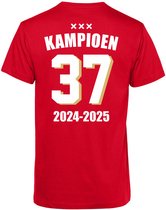 T-shirt 37x Champion 2025 | Amsterdam | Champion du maillot | Geen article officiel de Ajax | Rouge | taille XXXL