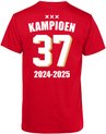 T-shirt 37x Champion 2025 | Amsterdam | Champion du maillot | Geen article officiel de Ajax | Rouge | taille XXXL