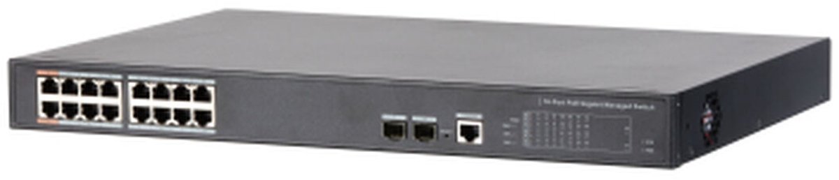Dahua Technology PoE DH-PFS4218-16GT-240 netwerk-switch Managed Gigabit Ethernet (10/100/1000) Power over Ethernet (PoE) Zwart