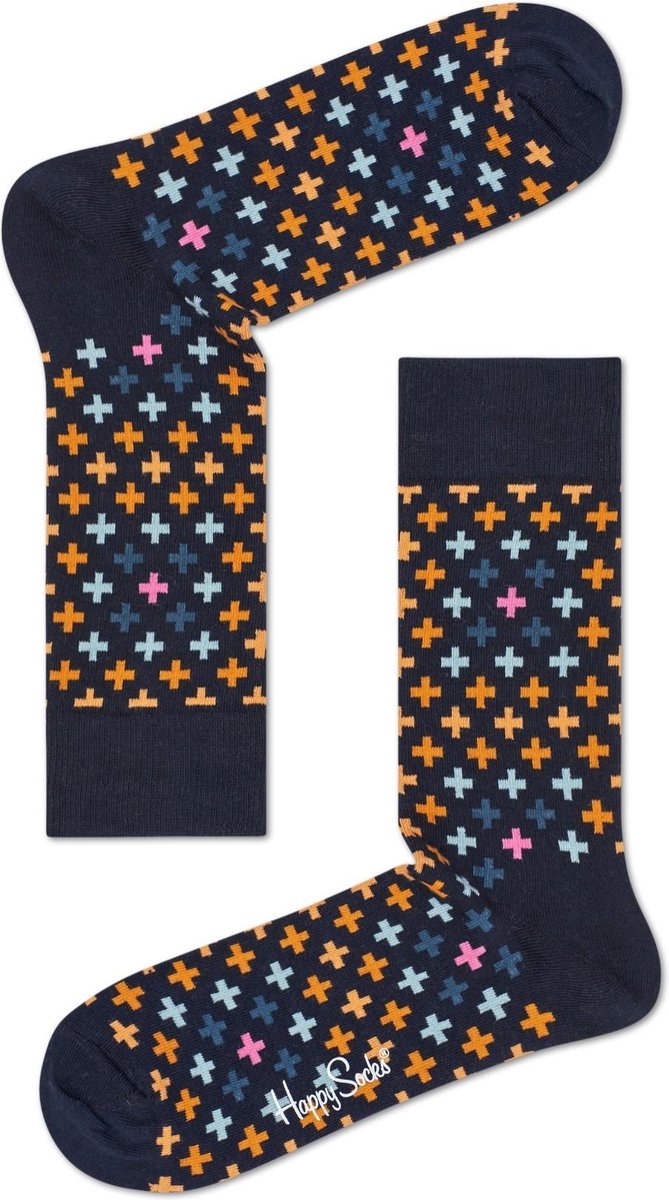 Happy Socks Plus Sokken - Donkerblauw/Multi - Maat 36-40