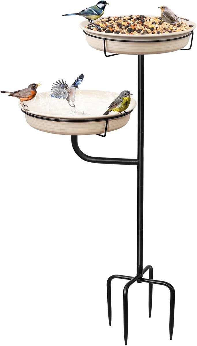 Vogelbad voor Wilde Vogels - Staand Tuinaccessoire - Waterplaats voor Tuin