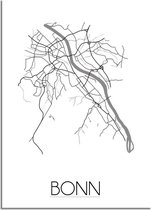 DesignClaud Bonn Plattegrond poster B2 poster (50x70cm)