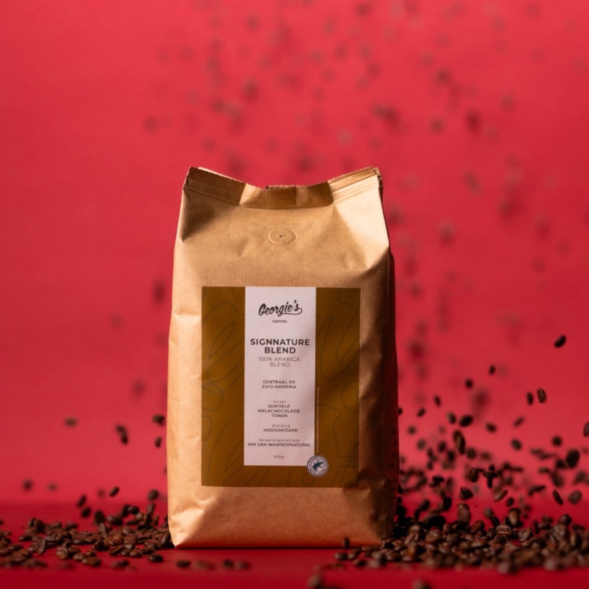 Goedkoopste 1KG - 100 Arabica Koffiebonen - Georgies - Signature Blend - Koffiebonen pakket - Arabica Bonen Coffee - Koffiebonen Aanbieding - 2x 500gram - Koffiebonen RFA - Koffiebonen vers gebrand