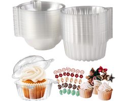50 stuks cupcake-bakjes, enkelvoudige taartbakjes 11,5 cm voor muffins en taarten
