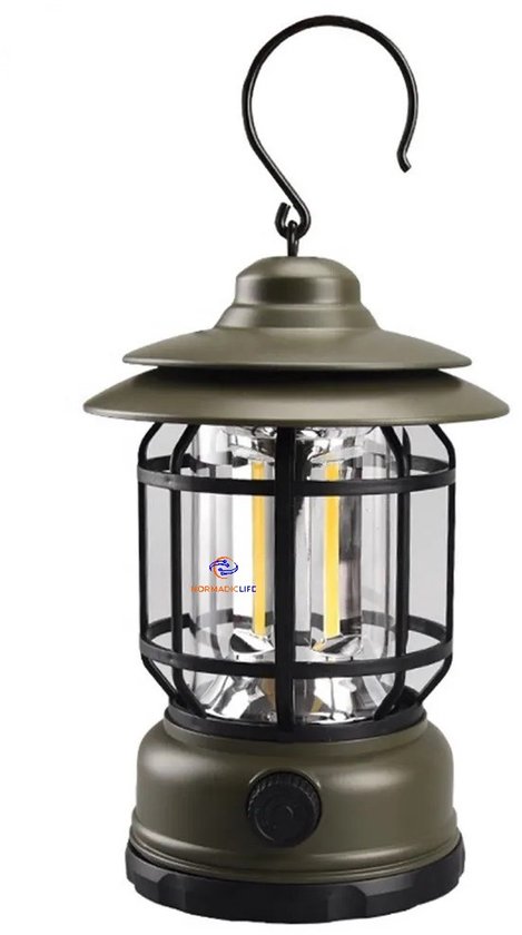 NormadicLife® - Camping Lantaarn - Tent Lamp - Outdoor - LED Lamp - Noodpakket - Buiten Lantaarn - Ophangbaar - Oplaadbaar - Groen