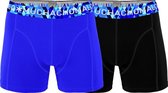 Muchachomalo - Heren - 2-Pack Microfiber Boxershorts - Blauw - S