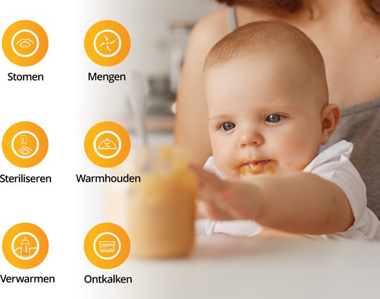 LUVION® BabyBlend+ 6-in-1 Baby Foodprocessor - Stomer, Blender, Opwarmen, Warm Houden, Steriliseren & Ontkalken van Luvion — afbeelding 4