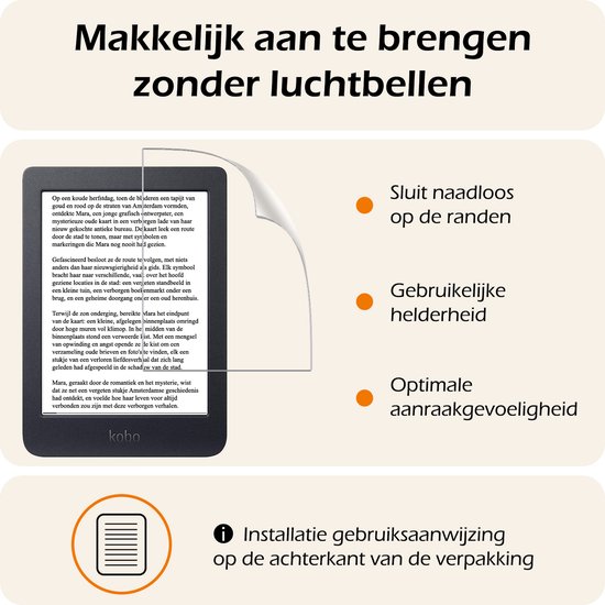 Screenprotector - Folie Geschikt voor Kobo Nia Screenprotector Bescherm Folie Screen Protector Folie Telefoon - 3 PACK — afbeelding 5