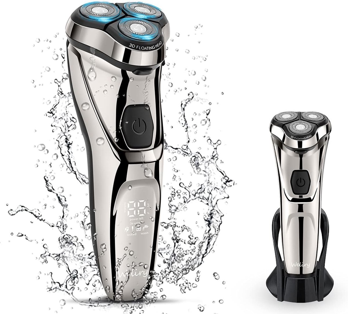 Elektrisch Scheerapparaat voor Mannen met Pop-up Trimmer – Draadloze en Waterdichte Scheermachine voor Nat en Droog Scheren