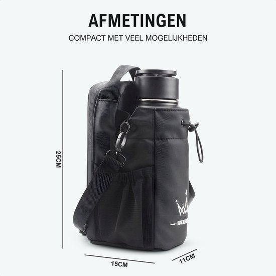 Sac de sport magnétique Royal Empire – Porte-bouteille 1,5 L – Sac de voyage – Sac magnétique – Sac de sport – Sac de fitness – Sac à bandoulière – Imperméable