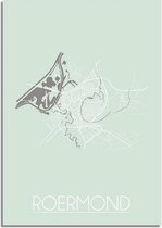 DesignClaud Roermond Plattegrond poster Pastel groen B2 poster (50x70cm)