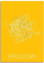 DesignClaud Apeldoorn Plattegrond poster Geel - A2 poster (42x59,4cm)