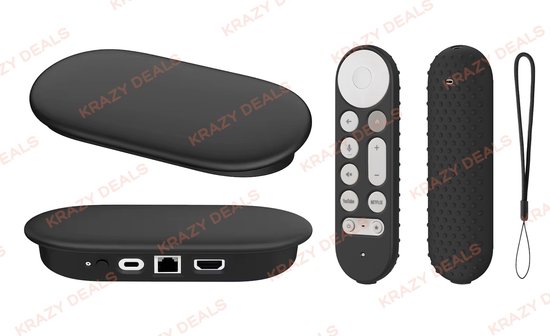 Siliconen hoes voor Google TV Streamer 4K Afstandsbediening 2024