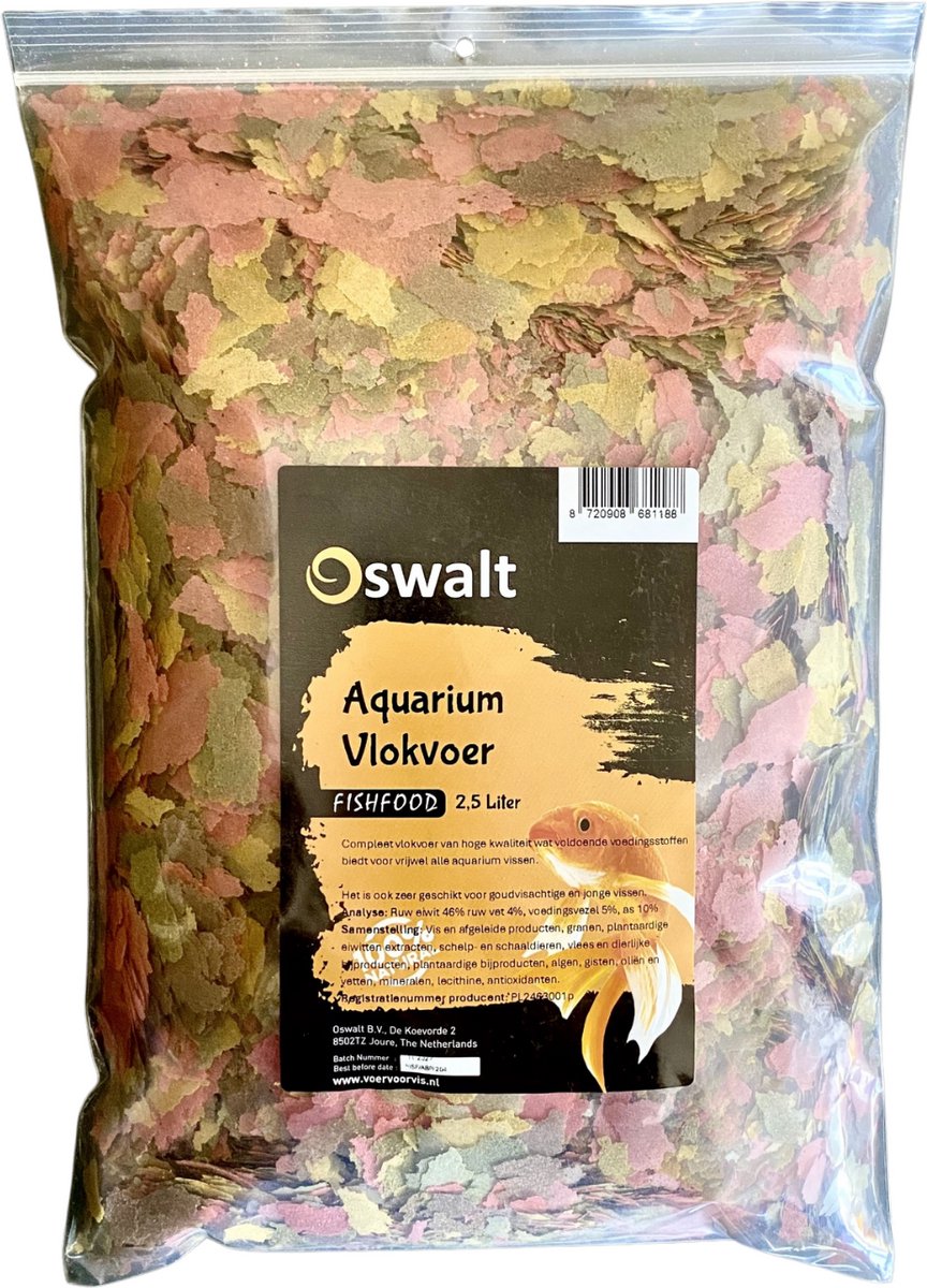 Oswalt Aquarium Vlokvoer - Vissenvoer - 2,5 Liter