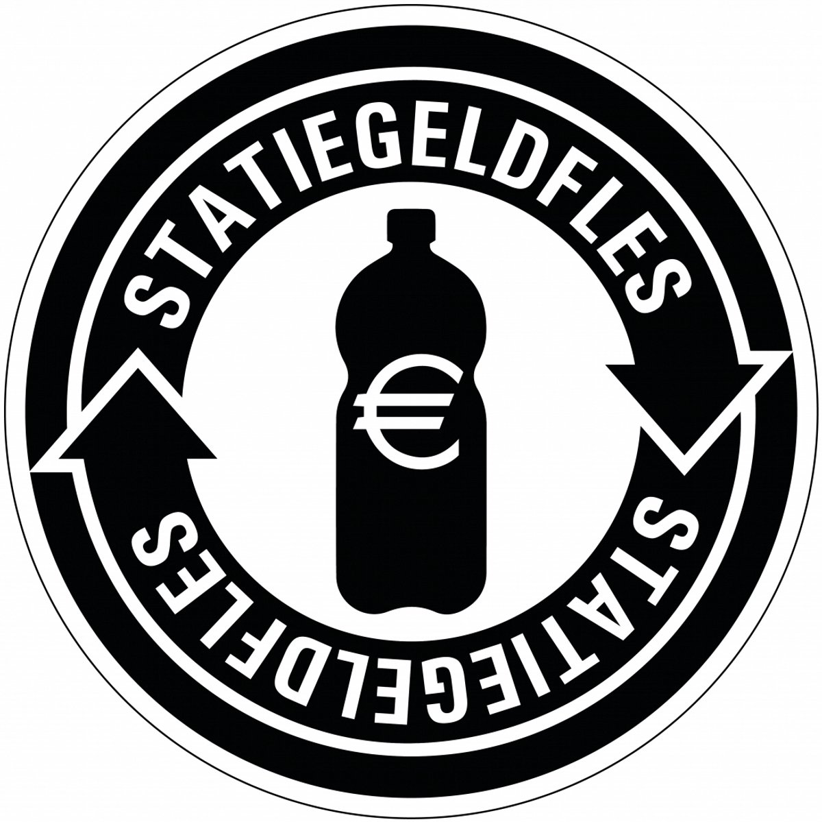 Statiegeld fles sticker 100 mm