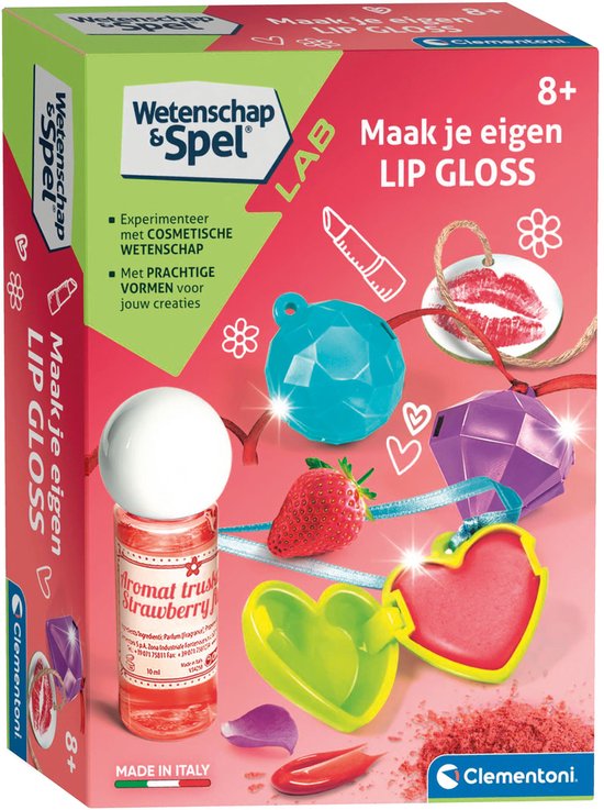 Clementoni Wetenschap & Spel - Lip Gloss - Experimenteerdoos - Lipgloss voor Kinderen - 8+ Jaar