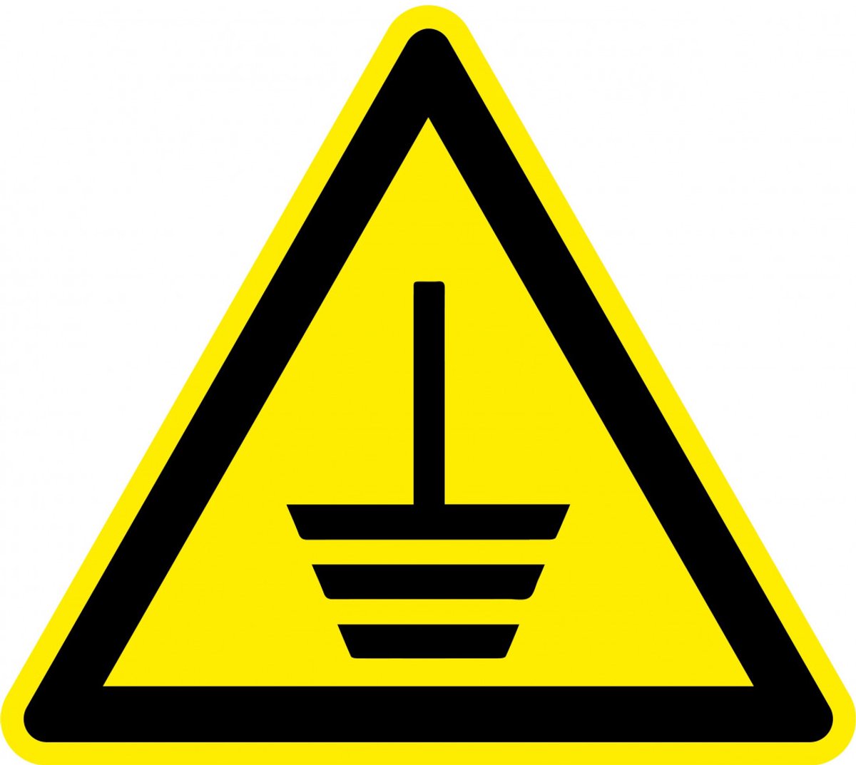 Waarschuwingssticker aarding 100 mm
