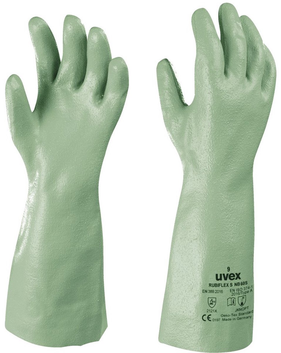 Uvex Rubiflex NB S chemisch bestendige handschoenen XL 60 cm