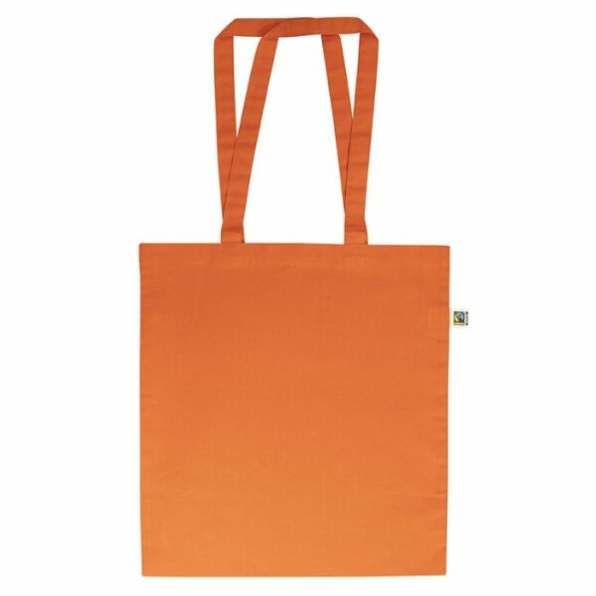 20 stuks Katoenen draagtas-Tote bag FAIRTRADE met lange hengsels, kleur Oranje
