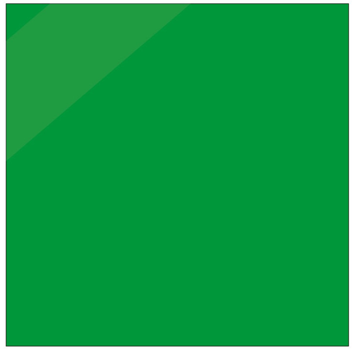 Blanco sticker glans groen, vierkant, beschrijfbaar 150 x 150 mm