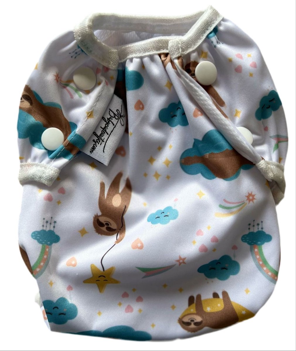 Wasbare zwemluiers baby - Luiaard design - 3-15kg